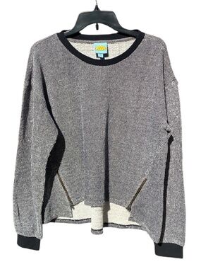 C&C California Marled High Low Oversized Cropped Sweater - L